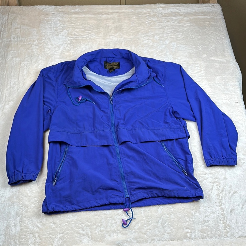 VTG Eddie Bauer Royal Blue Outdoor Jacket With Breathable Vents